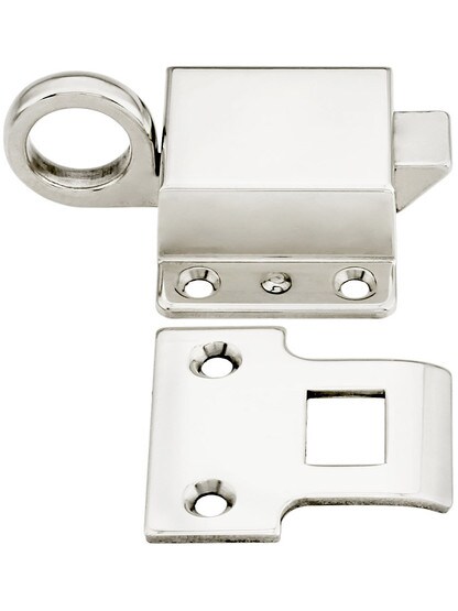 Solid Brass Transom Window Latch Polished Nickel.